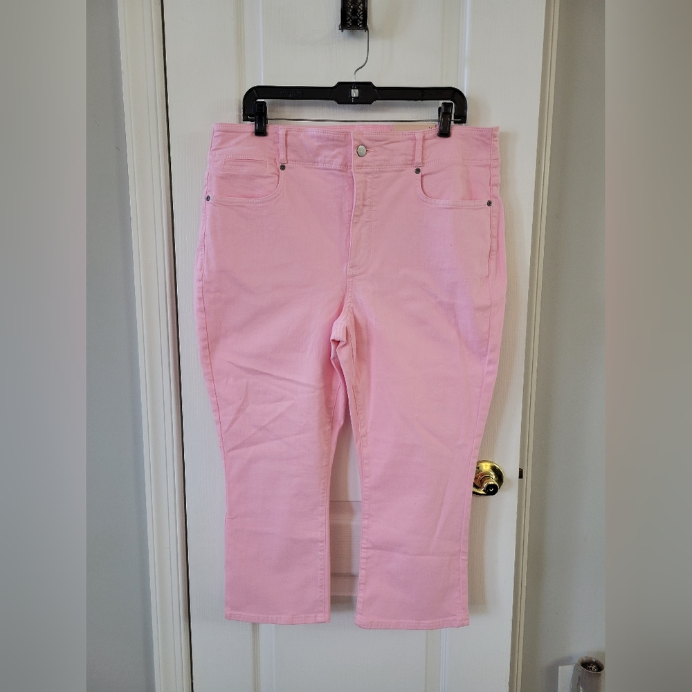 NWT NYDJ Ami Skinny Orchid Pink Higher Rise Crop Jeans Size 16